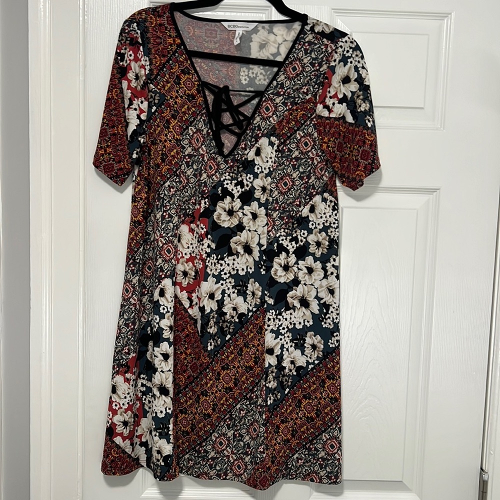 BCBG mini swing printed dress